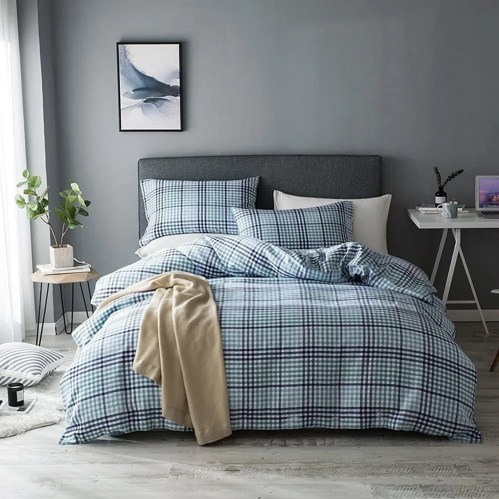Merryfeel Luxurious Linen Duvet Cover Set King, 100% French Linen Flax